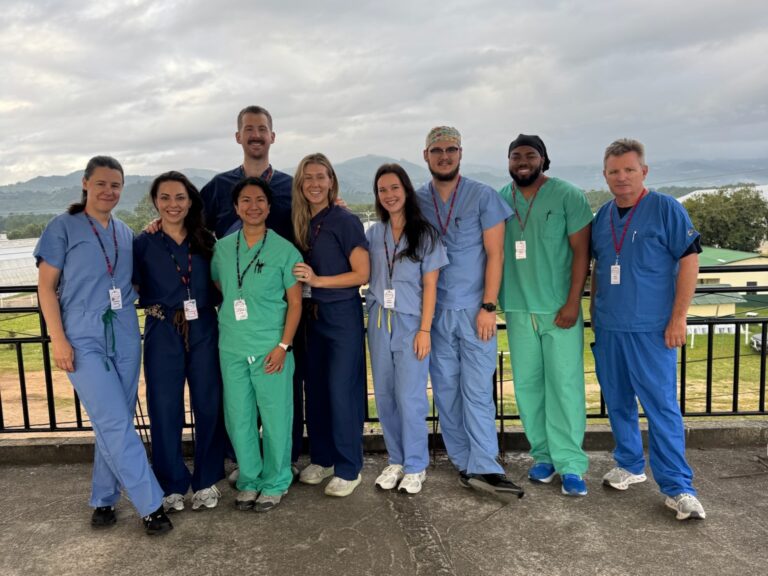 Doctors and Nurses in Scrubs on a medical mission trip